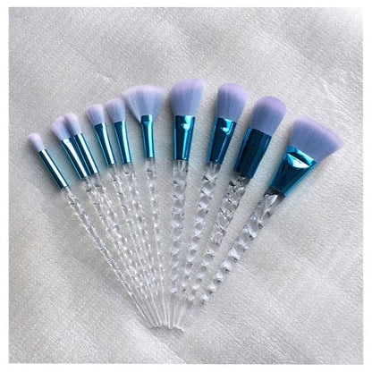 10pcs Narwhale Kawaii Make up Brush Set