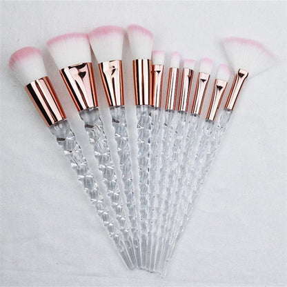 10pcs Narwhale Kawaii Make up Brush Set