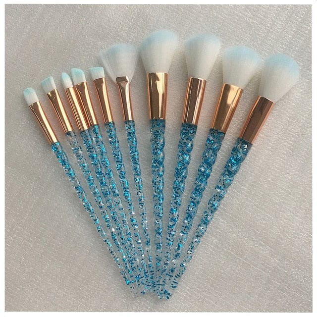 10pcs Narwhale Kawaii Make up Brush Set