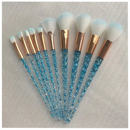 10pcs Narwhale Kawaii Make up Brush Set