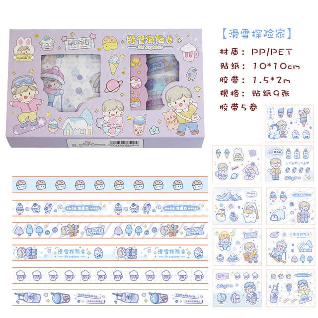 14 pcs/set Sweet Girly Life Washi Tape Stickers Set