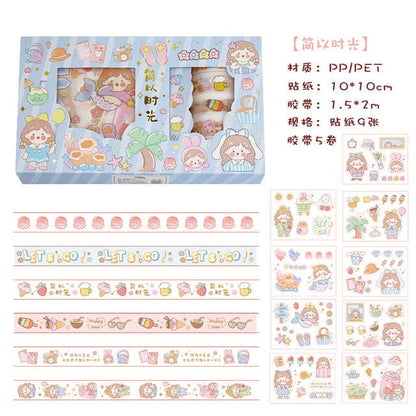 14 pcs/set Sweet Girly Life Washi Tape Stickers Set