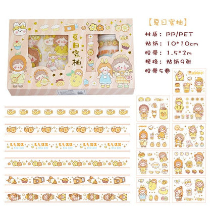 14 pcs/set Sweet Girly Life Washi Tape Stickers Set