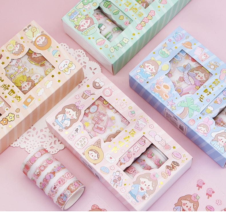 14 pcs/set Sweet Girly Life Washi Tape Stickers Set