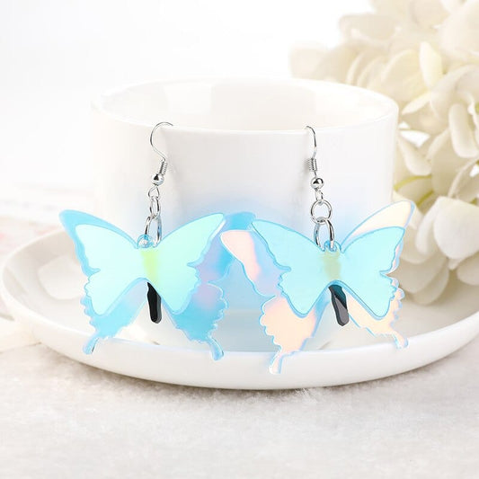 1Pair Butterfly Charm Acrylic Earrings