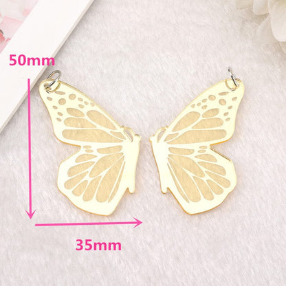 1Pair Pink Butterfly Dangle Earrings