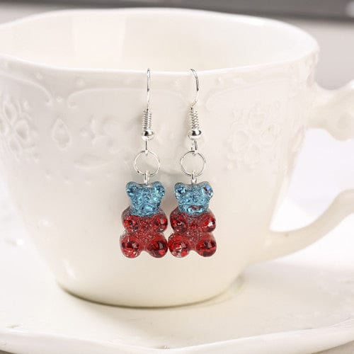 1pc Duo Tone Gummy Bear Earrings