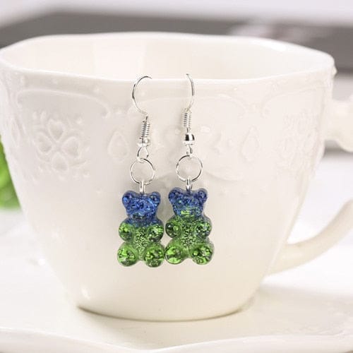 1pc Duo Tone Gummy Bear Earrings