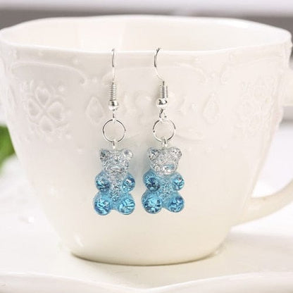 1pc Duo Tone Gummy Bear Earrings