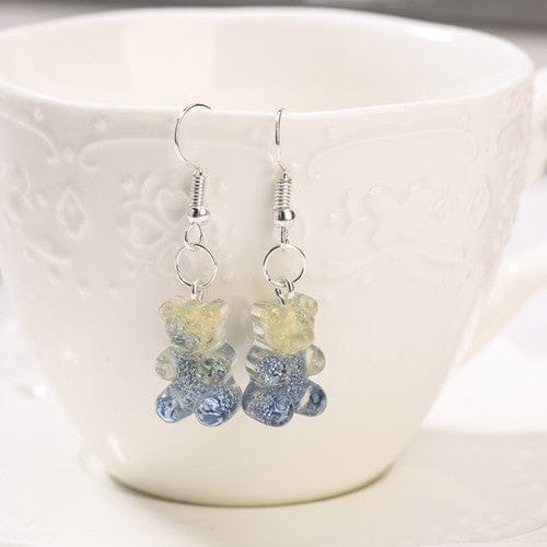 1pc Duo Tone Gummy Bear Earrings