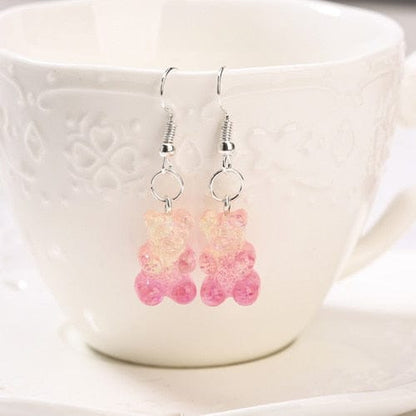 1pc Duo Tone Gummy Bear Earrings