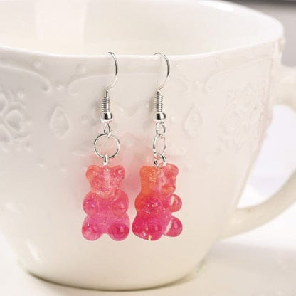 1pc Duo Tone Gummy Bear Earrings