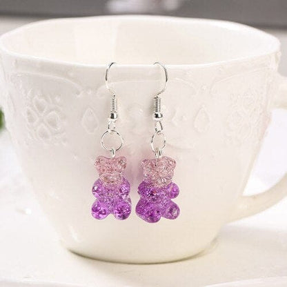 1pc Duo Tone Gummy Bear Earrings