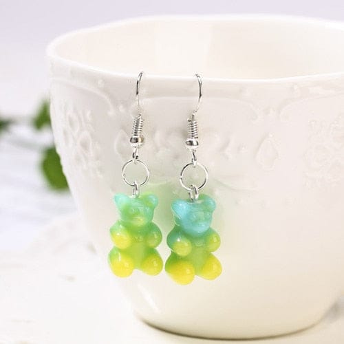 1pc Duo Tone Gummy Bear Earrings