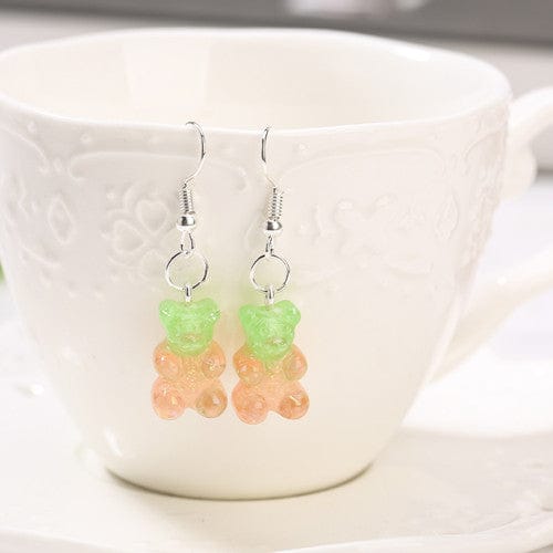 1pc Duo Tone Gummy Bear Earrings