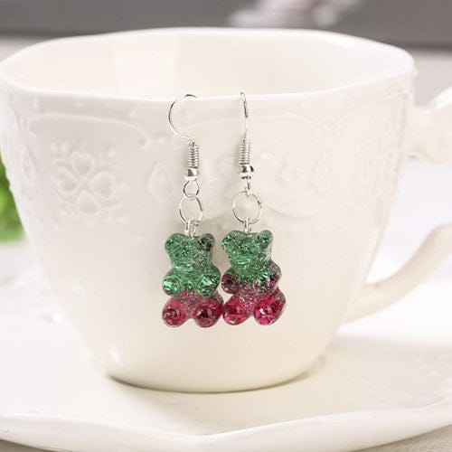 1pc Duo Tone Gummy Bear Earrings