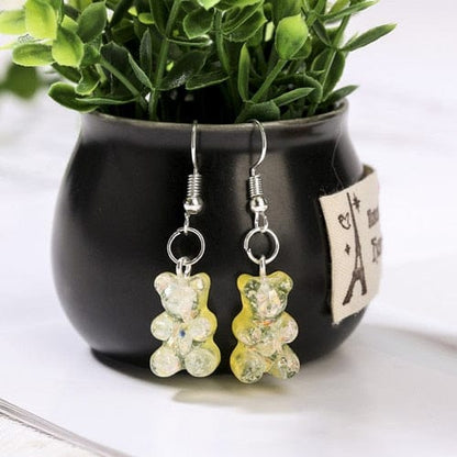 1pc Duo Tone Gummy Bear Earrings