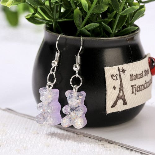 1pc Duo Tone Gummy Bear Earrings