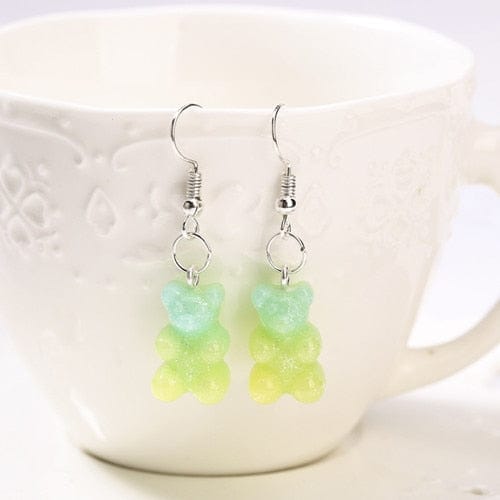 1pc Duo Tone Gummy Bear Earrings