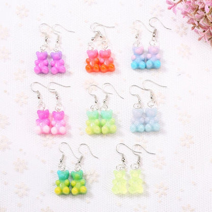 1pc Duo Tone Gummy Bear Earrings