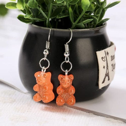 1pc Duo Tone Gummy Bear Earrings