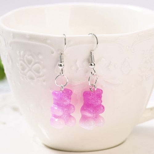 1pc Duo Tone Gummy Bear Earrings