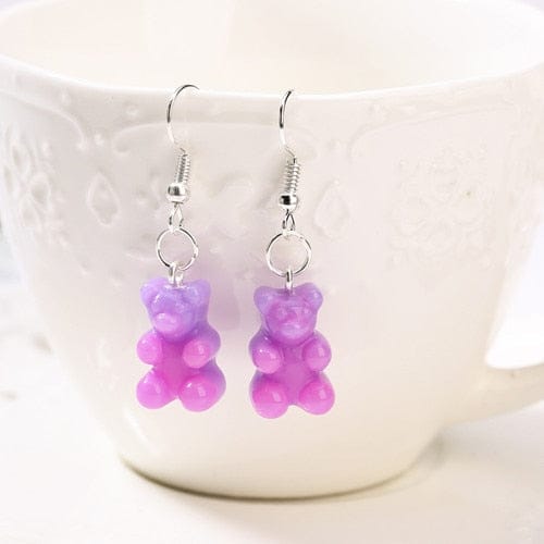 1pc Duo Tone Gummy Bear Earrings