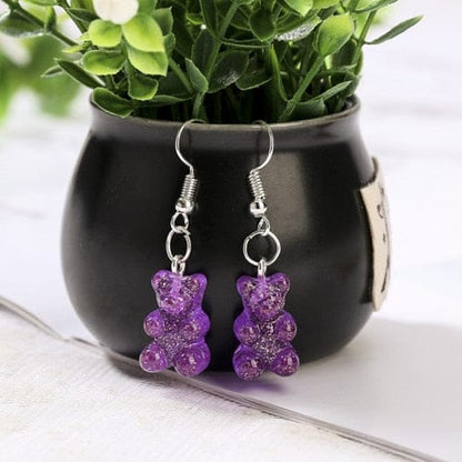 1pc Duo Tone Gummy Bear Earrings