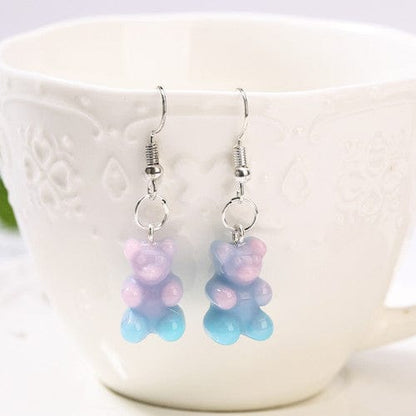 1pc Duo Tone Gummy Bear Earrings