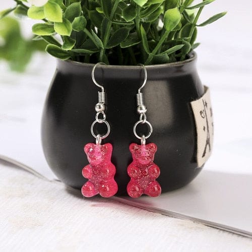 1pc Duo Tone Gummy Bear Earrings