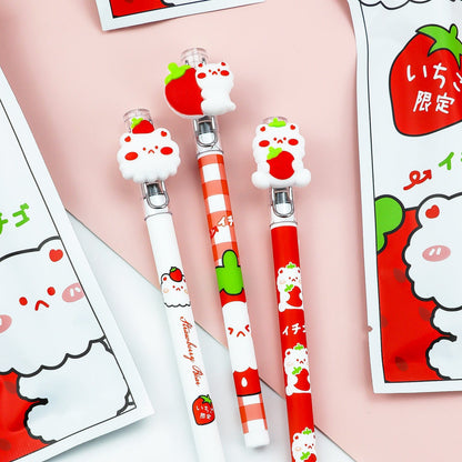 1PC Kawaii Cute Strawberry Bear Pen Lucky Bag