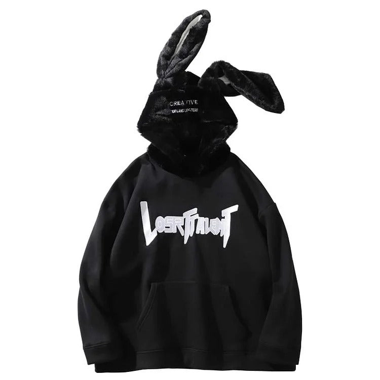 Harajuku Gothic Rabbit Ears Hoodie