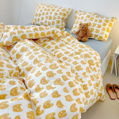 3/4pcs Cute Korean Bedding Set