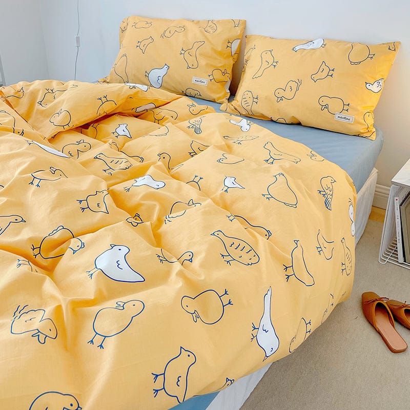 3/4pcs Cute Korean Bedding Set