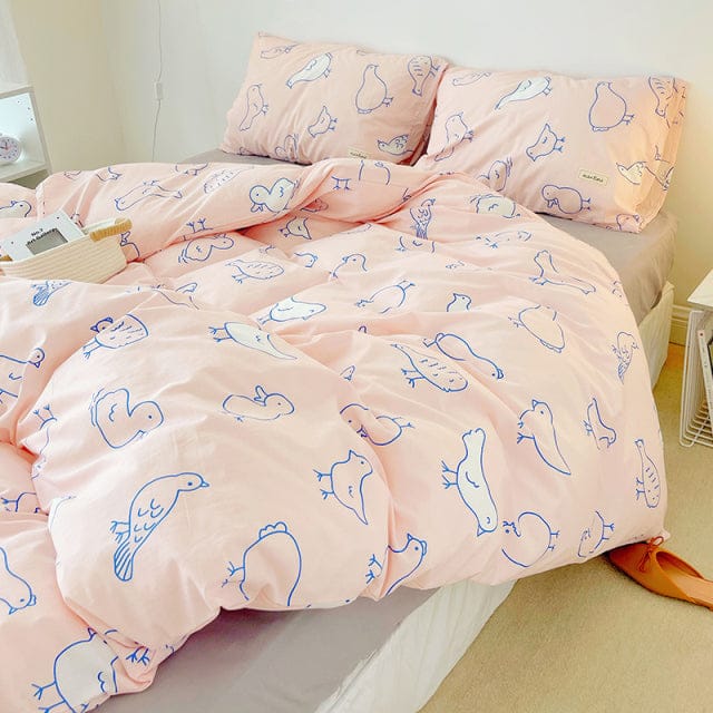 3/4pcs Cute Korean Bedding Set