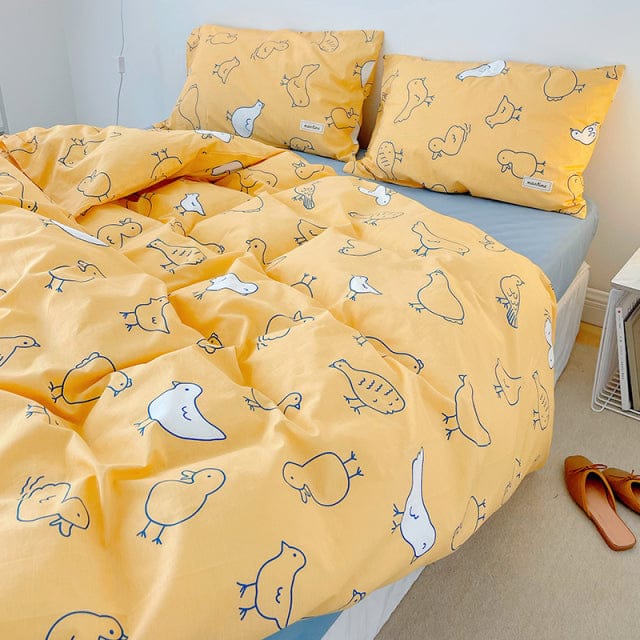 3/4pcs Cute Korean Bedding Set