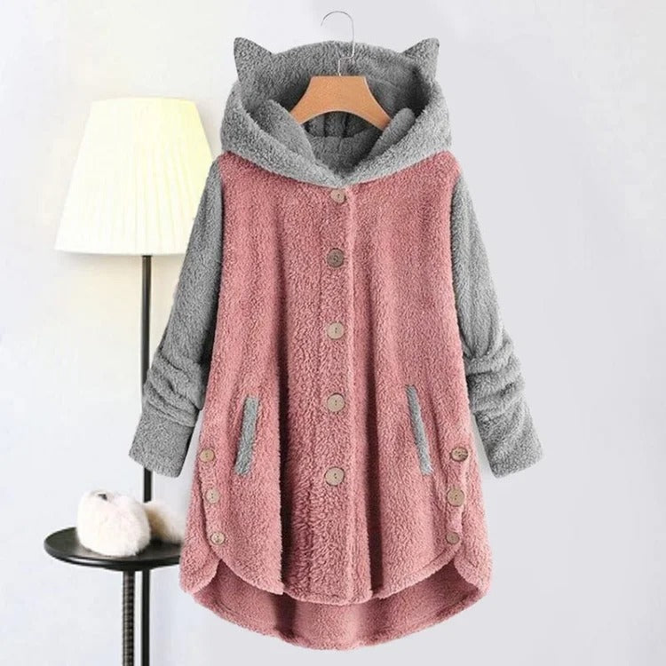 Kawaii Cat Hoodie Coat - Cute Fashionable Outerwear