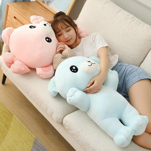 Cute & Cuddly Teddy Bear Ribbon Pillow Plushie - Available in 2 Colors