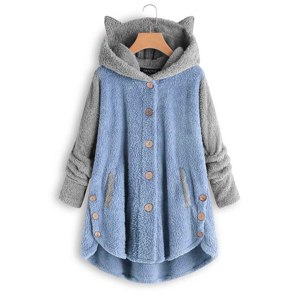 Kawaii Cat Hoodie Coat - Cute Fashionable Outerwear