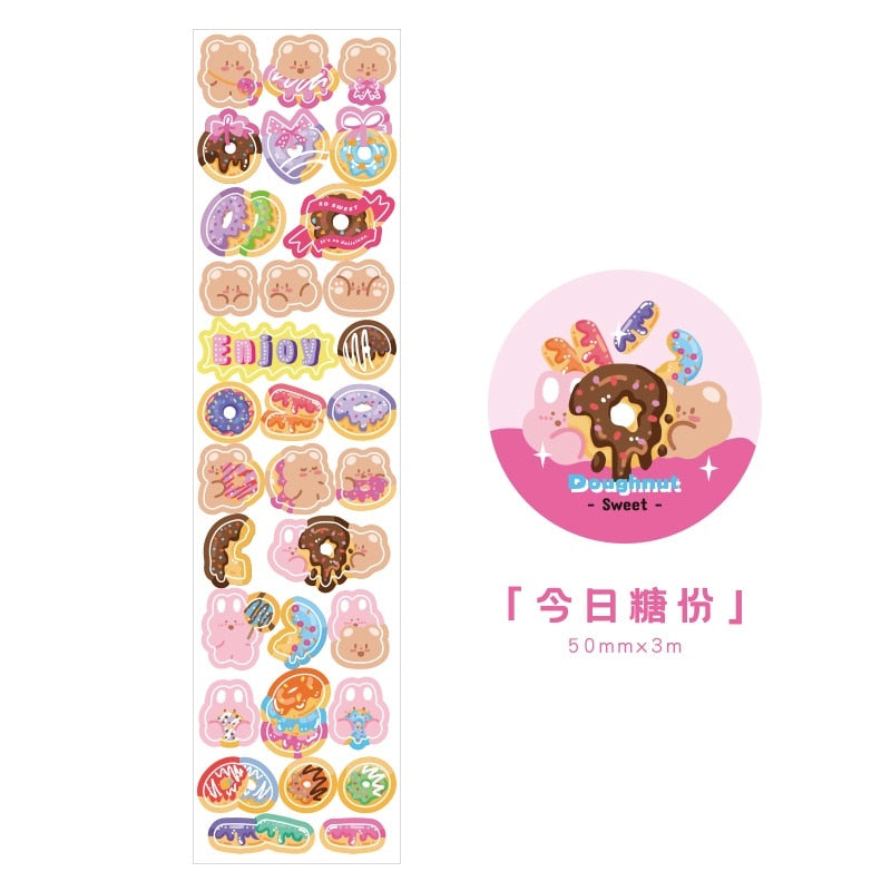 1 Roll Pleasant Kawaii Journal Stickers