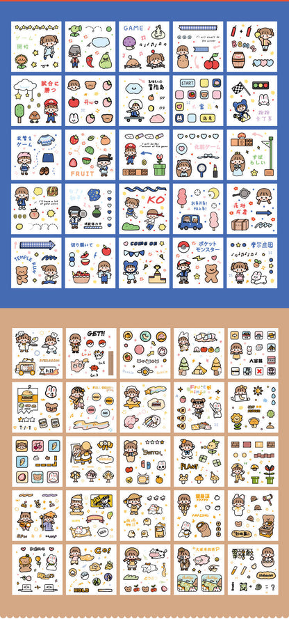 100 Sheets Set CuteCute Planet Journal Stickers