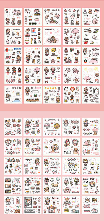 100 Sheets Set CuteCute Planet Journal Stickers