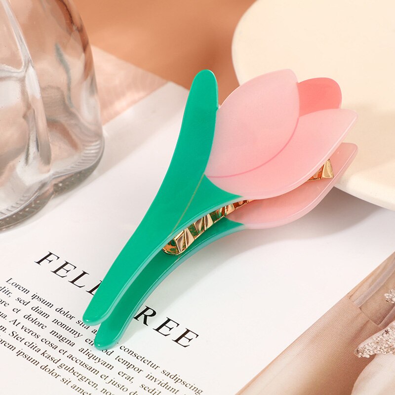 1Pc Tulip Hair Claw Grip