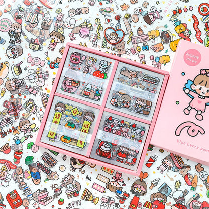 100 Sheets Set CuteCute Planet Journal Stickers