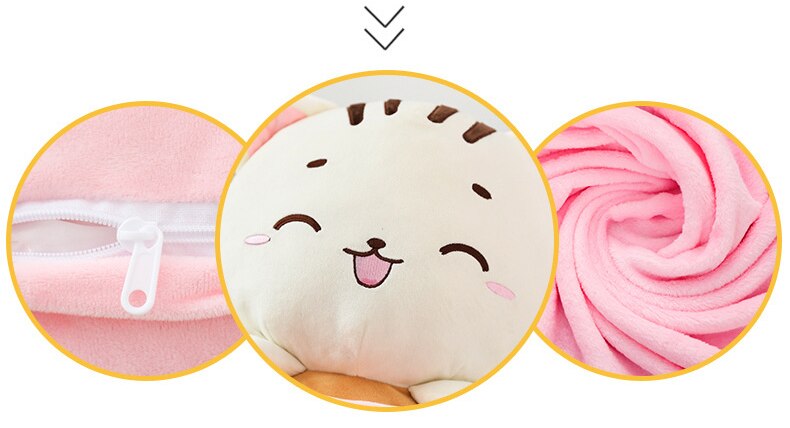 Kawaii Neko Cat Tea Cup Plush With Quilt (31cm - 50cm) – Limited Edition