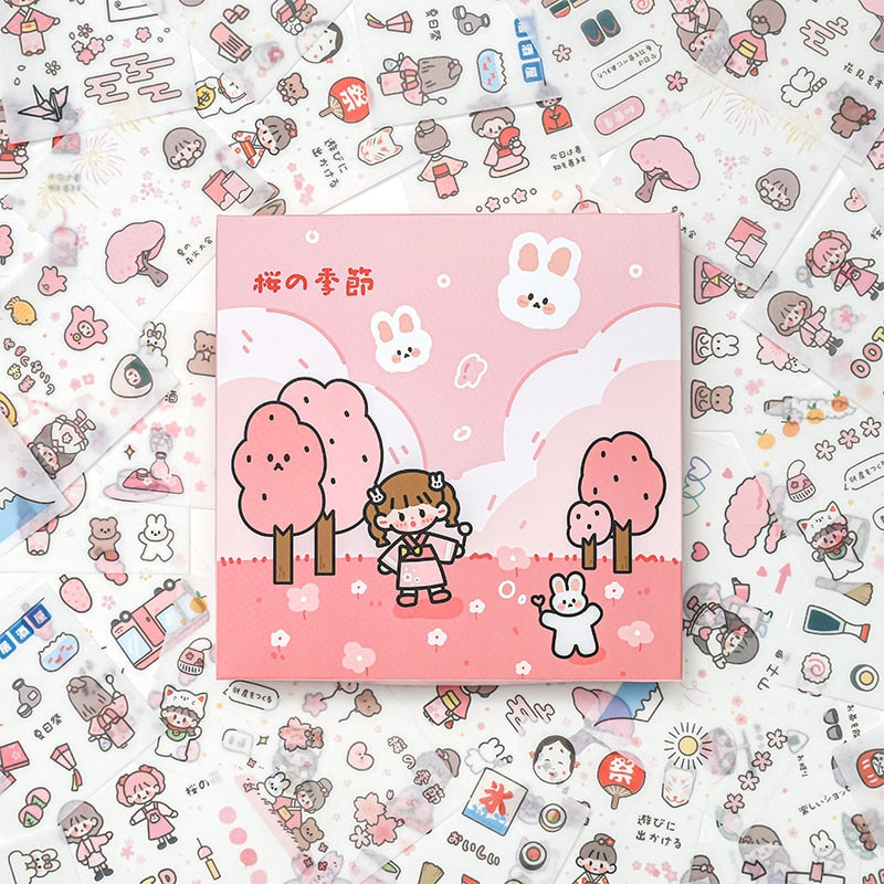 100 Sheets Set CuteCute Planet Journal Stickers