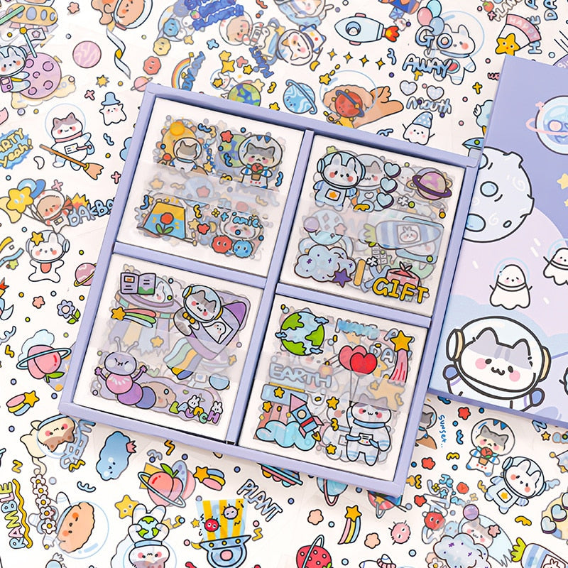 100 Sheets Set CuteCute Planet Journal Stickers