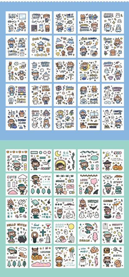 100 Sheets Set CuteCute Planet Journal Stickers