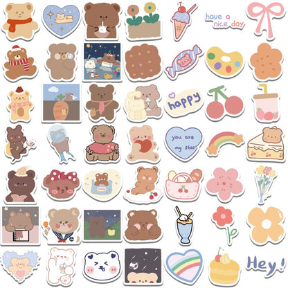 10/30/50/100pcs Kawaii Cartoon Waterproof Sticker