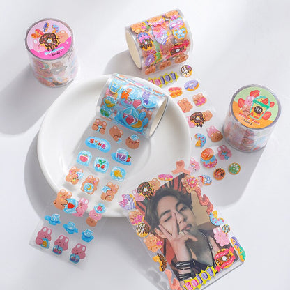 1 Roll Pleasant Kawaii Journal Stickers